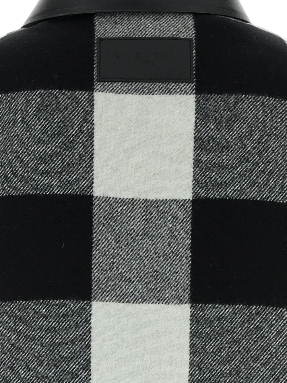 Givenchy Geruit jack met leren kraag Zwart