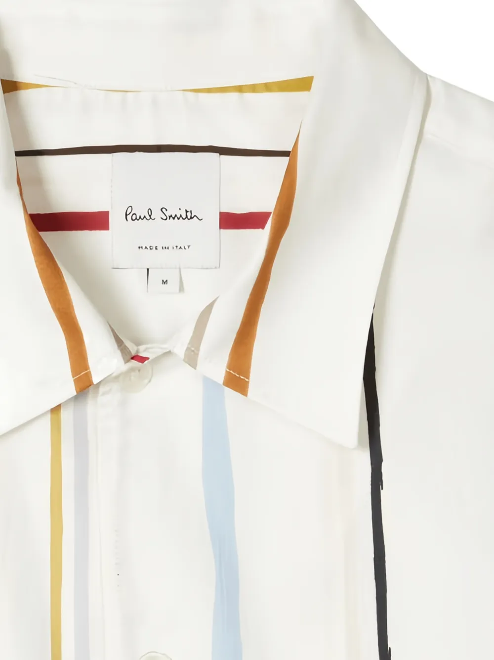 Paul Smith Painted Signature Stripe overhemd met korte mouwen Wit