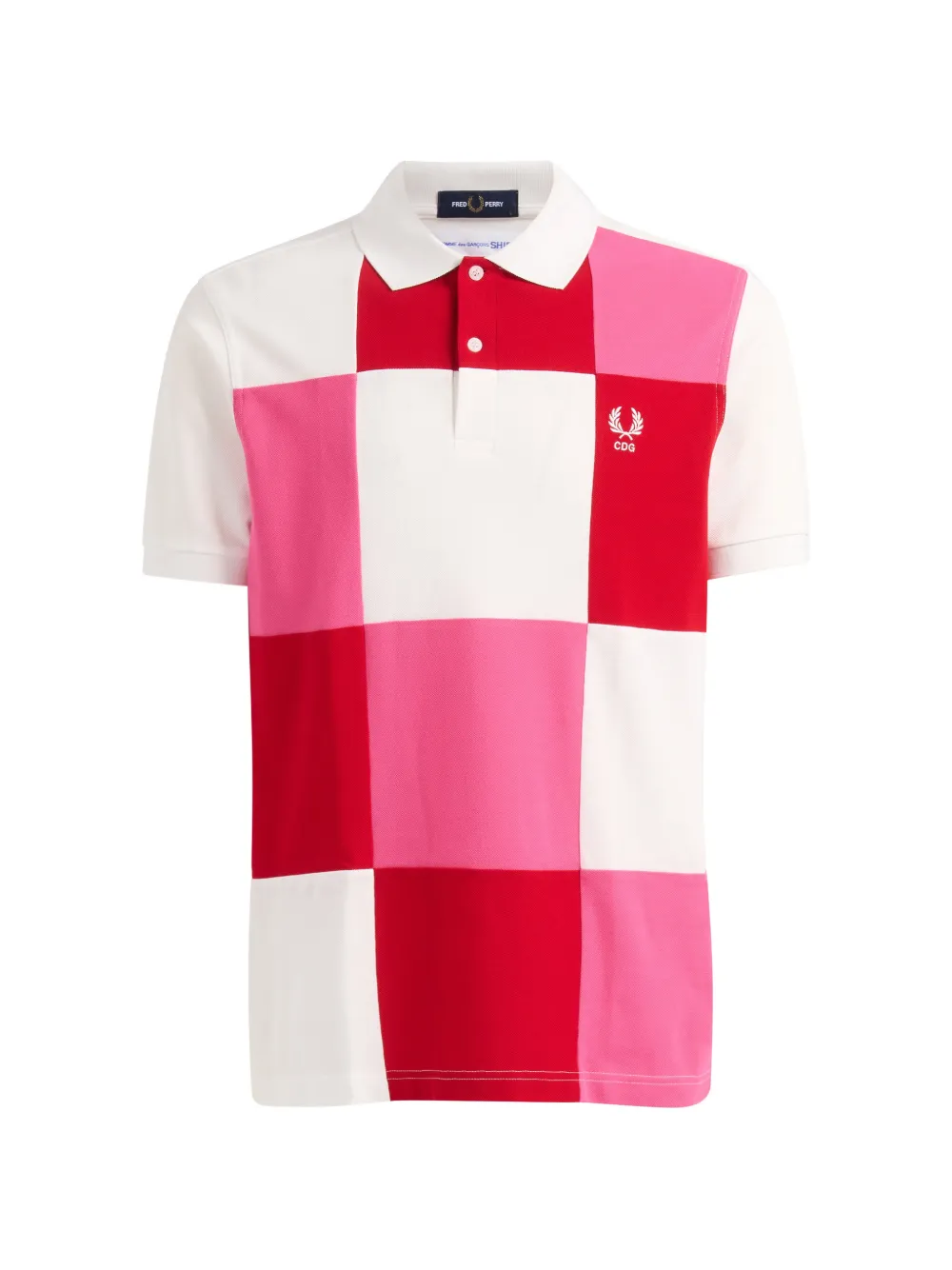 Comme Des Garçons Shirt CDG SHIRT x Fred Perry patchwork-design polo shirt - Weiß