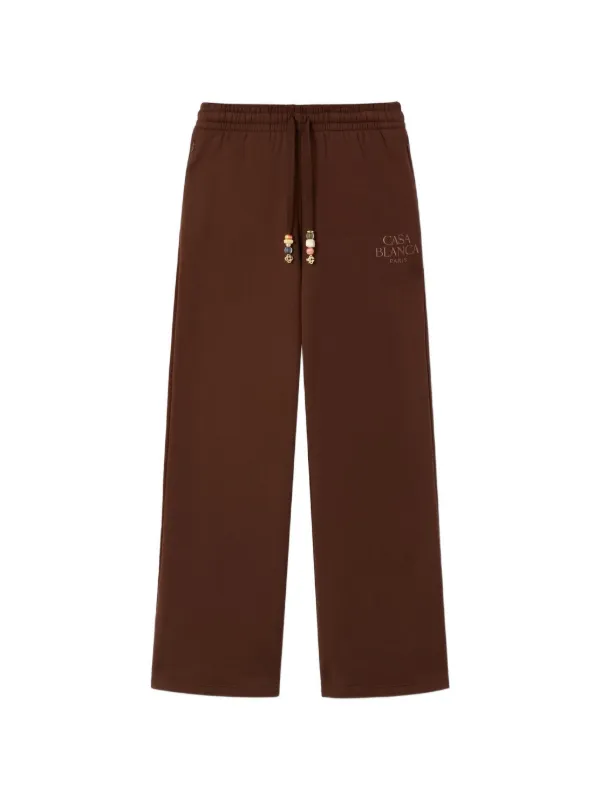 Casablanca Wide Leg Sweattrousers in Brown