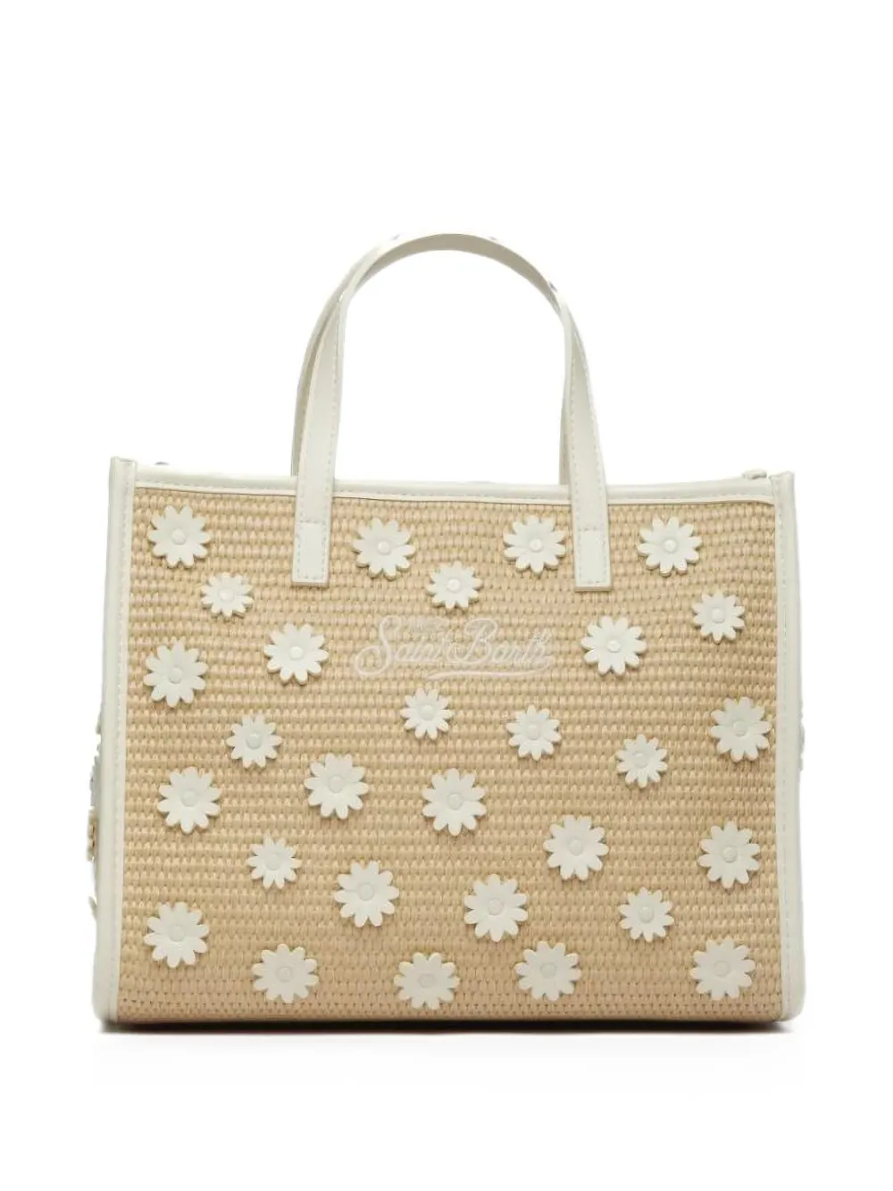 MC2 Saint Barth Vivian shopper met bloemapplicatie Beige