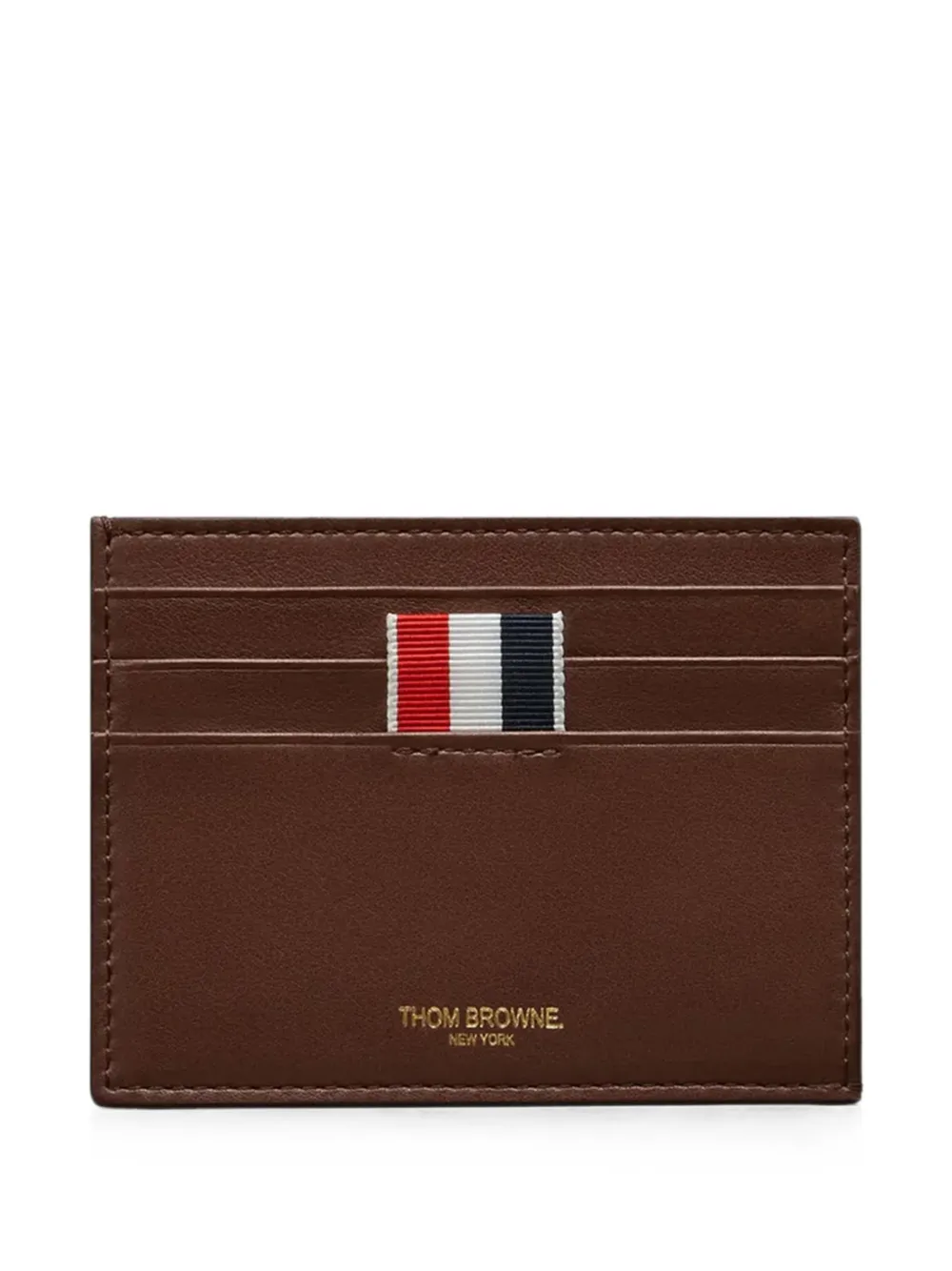 Thom Browne leather wallet - Marrone