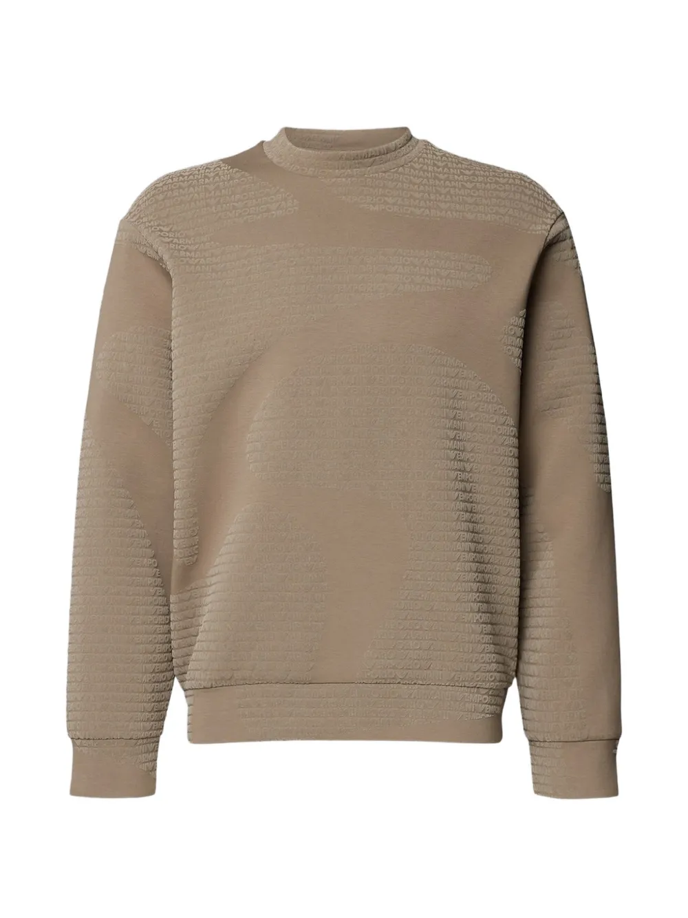 Emporio Armani logo-embossed sweatshirt - Marrone