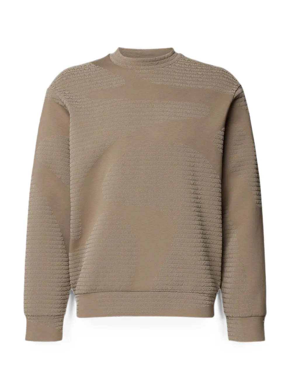 Emporio Armani Sweater met logo-reliëf Bruin