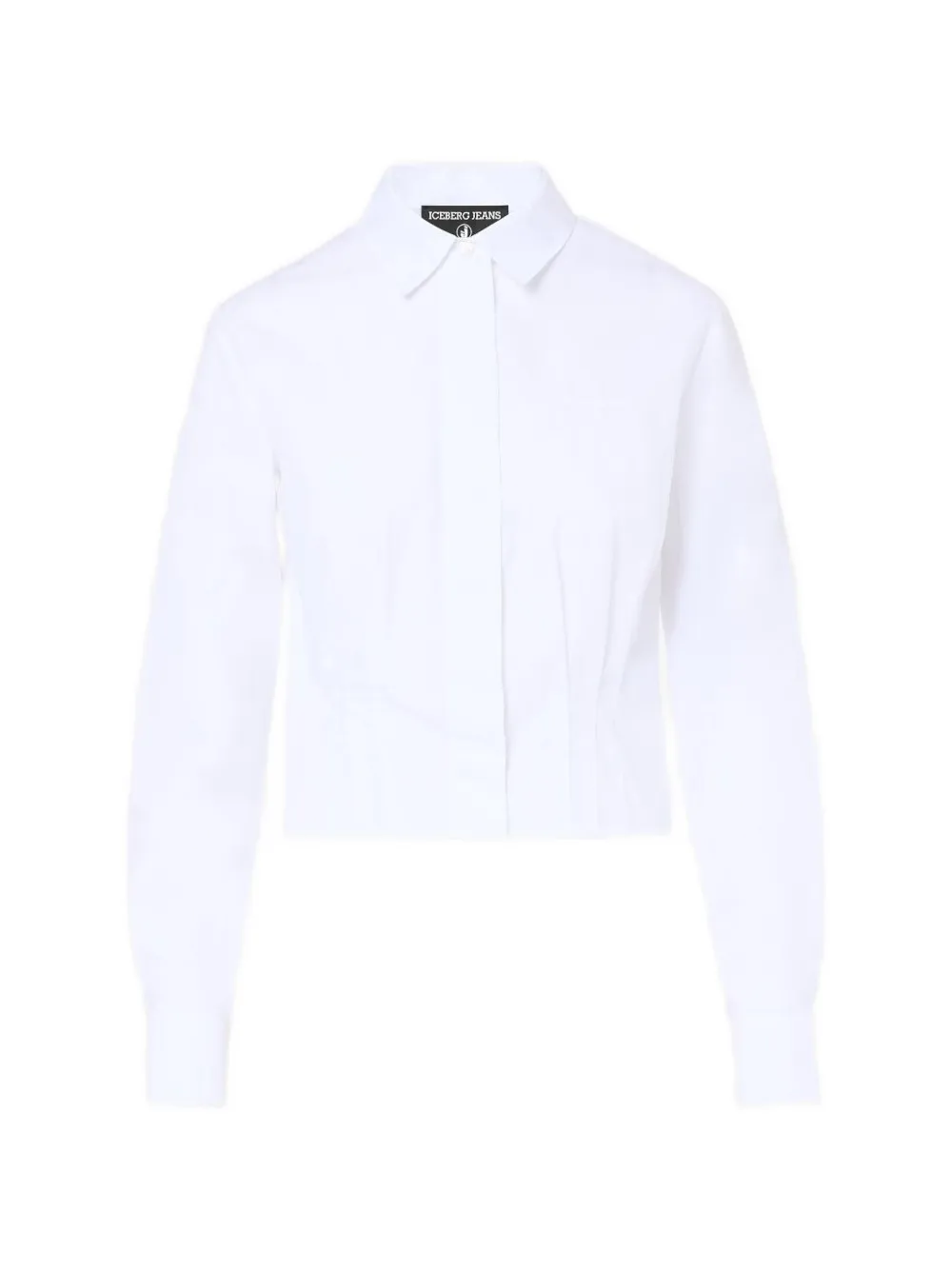 Iceberg pleated cropped shirt - Bianco