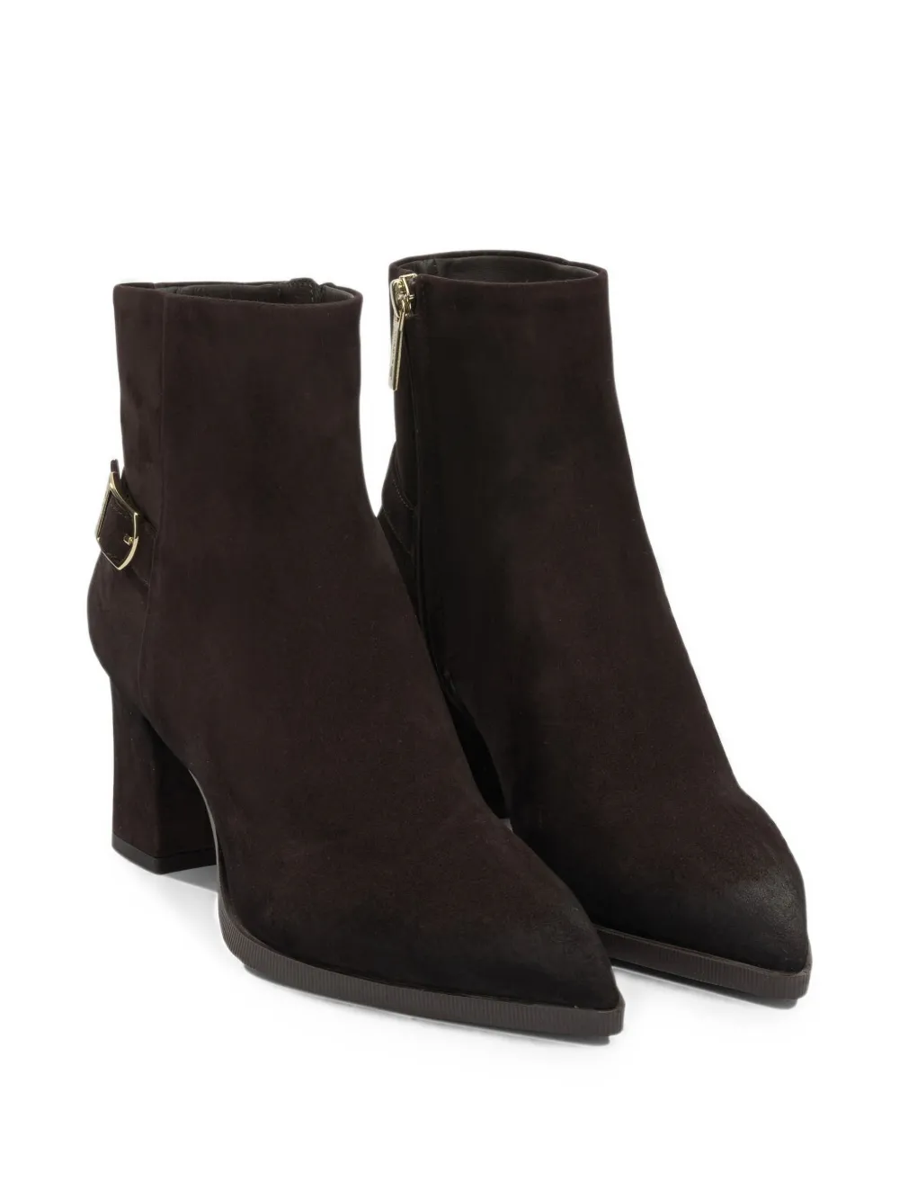 Santoni buckle-detail pointed-toe ankle boots Bruin