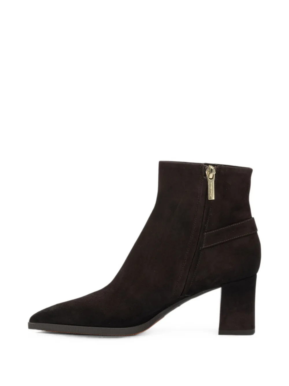 Santoni buckle-detail pointed-toe ankle boots Bruin