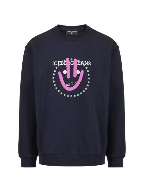 Iceberg embellished graphic-print sweatetshirt