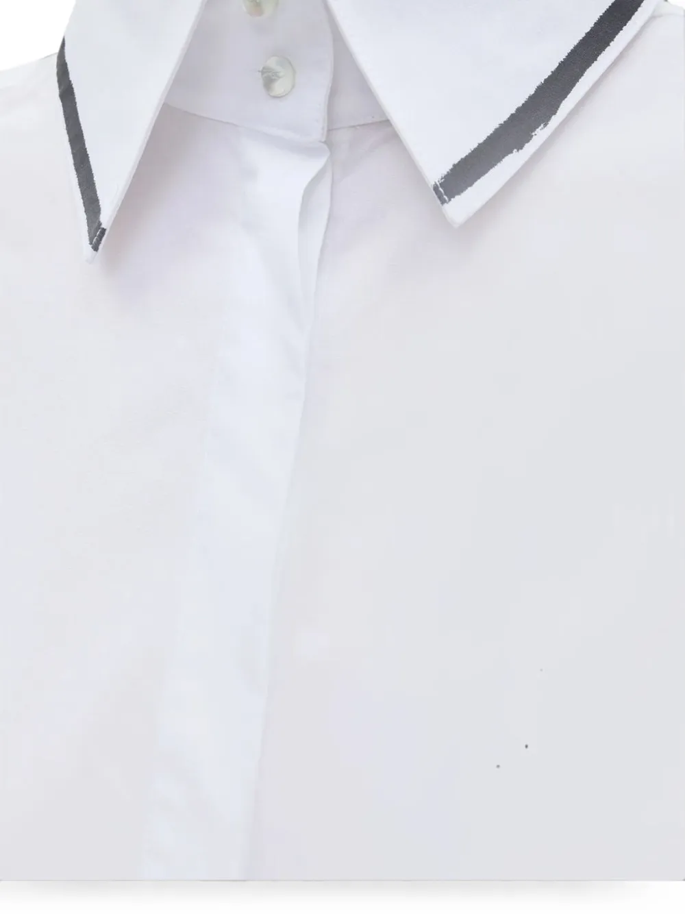 Karl Lagerfeld Popeline blouse met print Wit