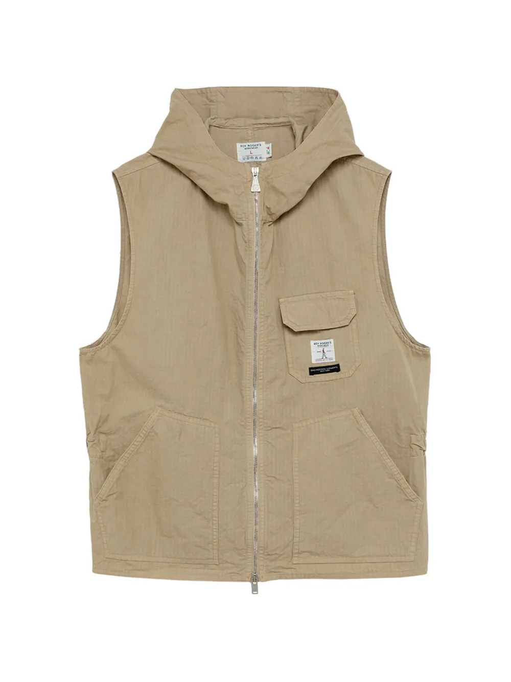 Roy Rogers Workwear x Engineered garments hooded zip-fastening vest - Toni neutri
