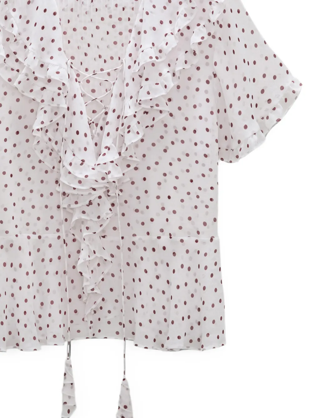 Dorothee Schumacher Dancing Dot blouse met ruches Wit
