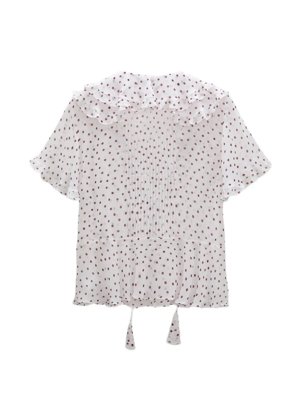 Dorothee Schumacher Dancing Dot blouse met ruches Wit