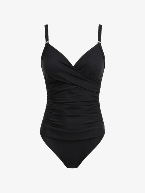 DKNY twist-front ruched swimsuit