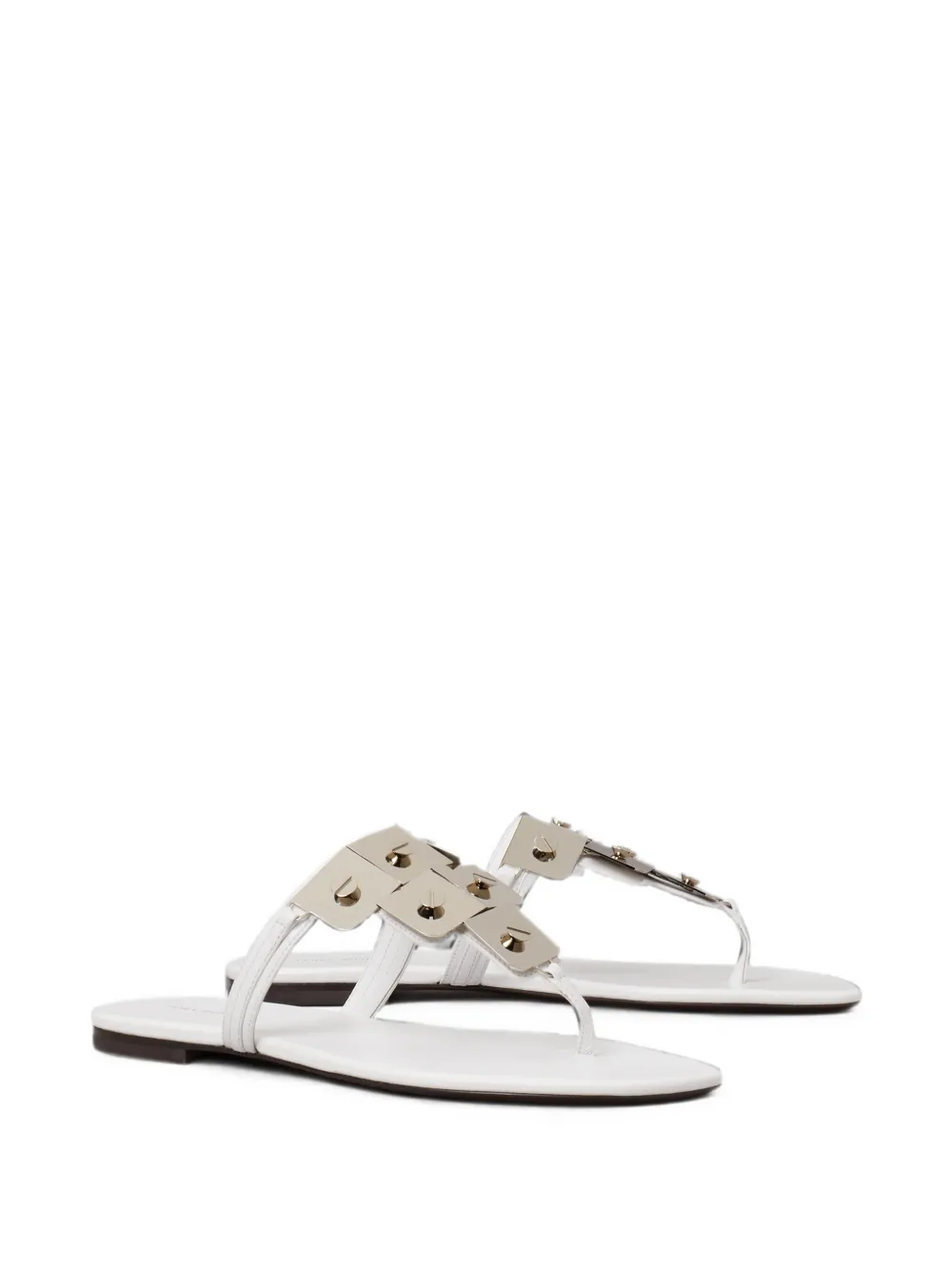 Tory Burch Capri metal-embellished sandals Wit