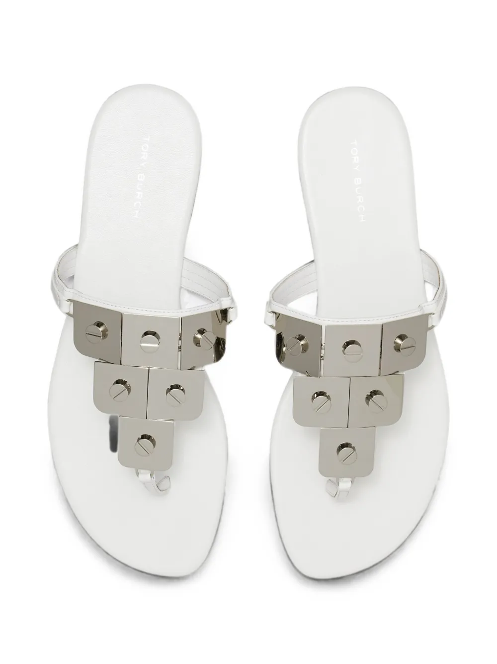 Tory Burch Capri metal-embellished sandals Wit