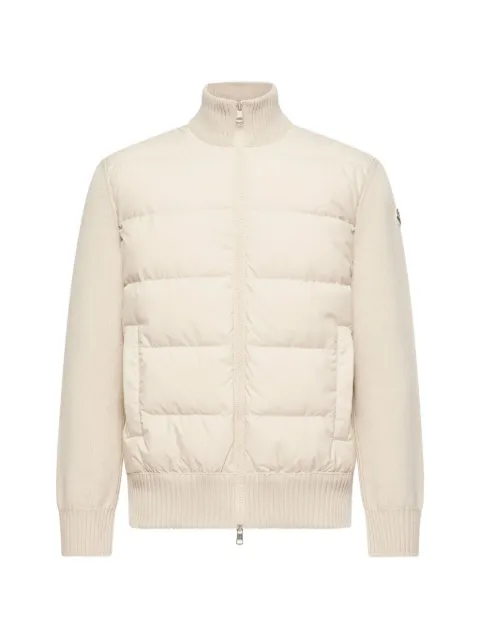 Moncler padded panel-knit jacket