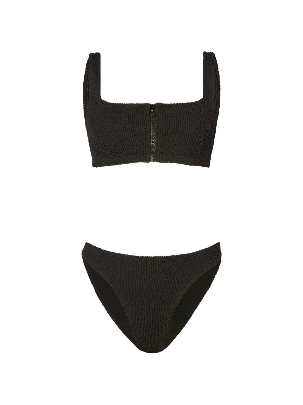Hunza G Dallas crinkle-effect bikini - Nero
