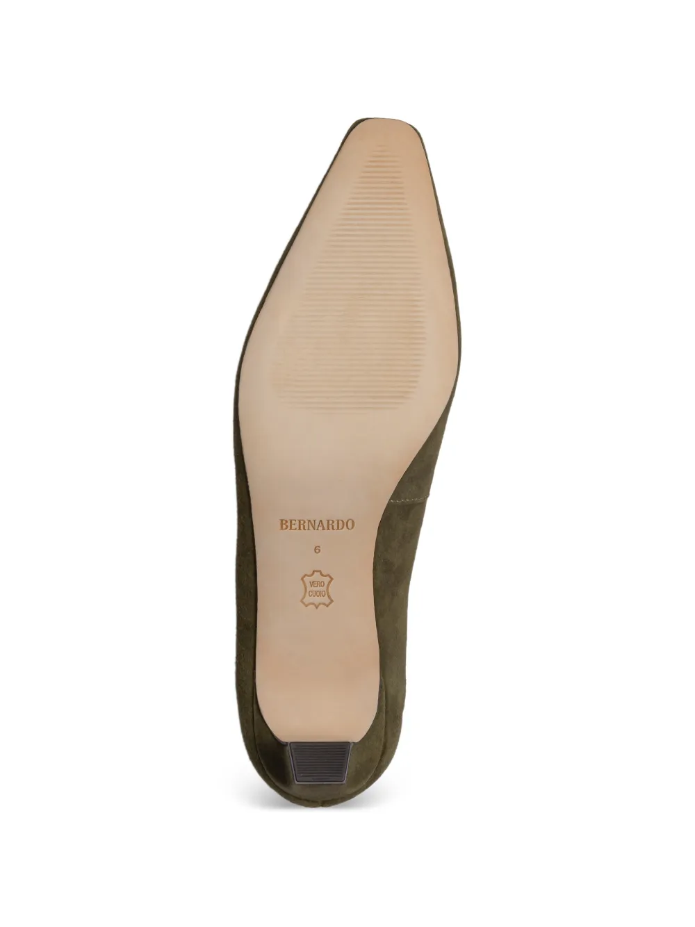 Bernardo Chiara pumps met vierkante neus Groen