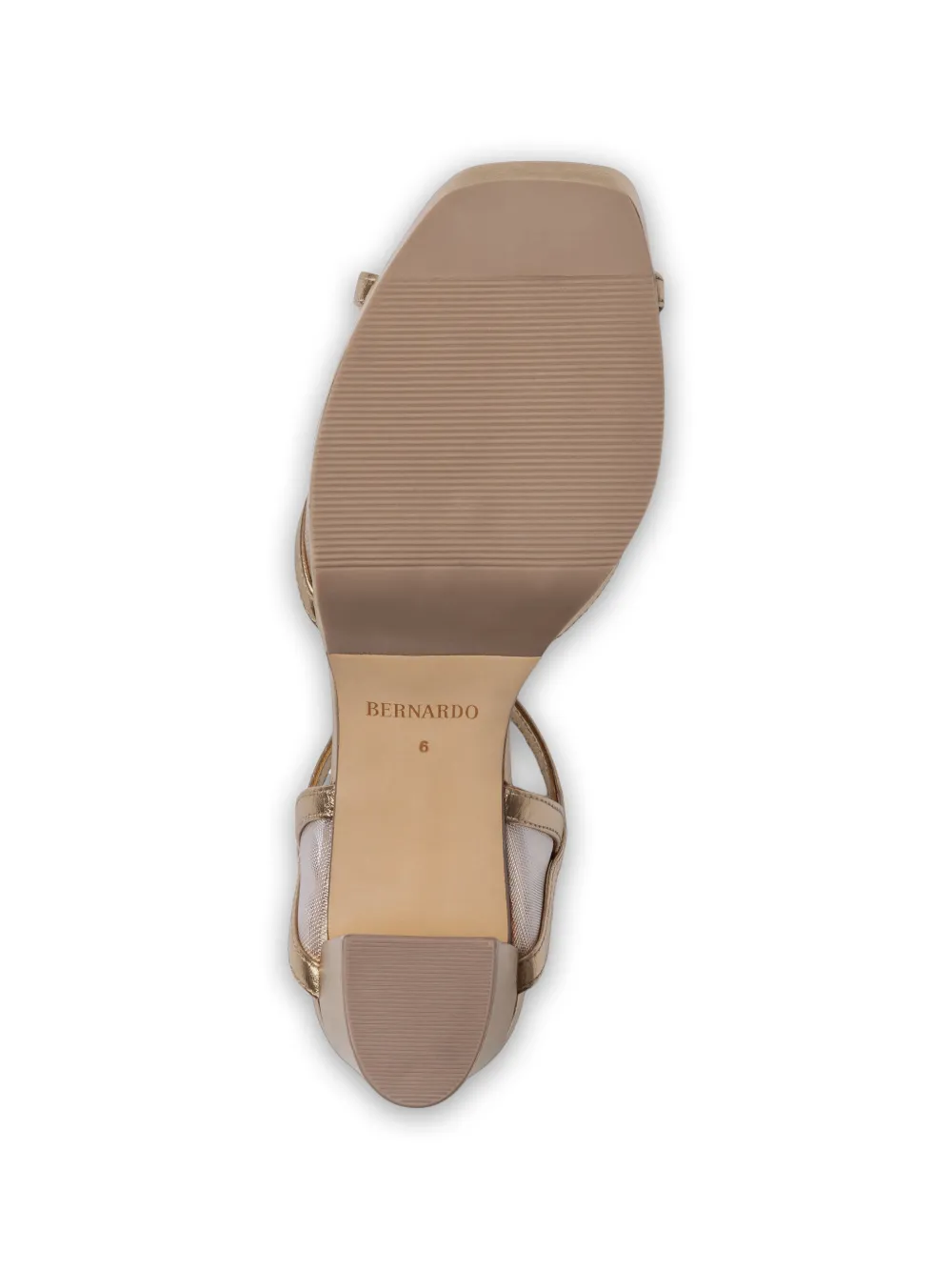 Bernardo Celeste sandalen met mesh vlak Goud