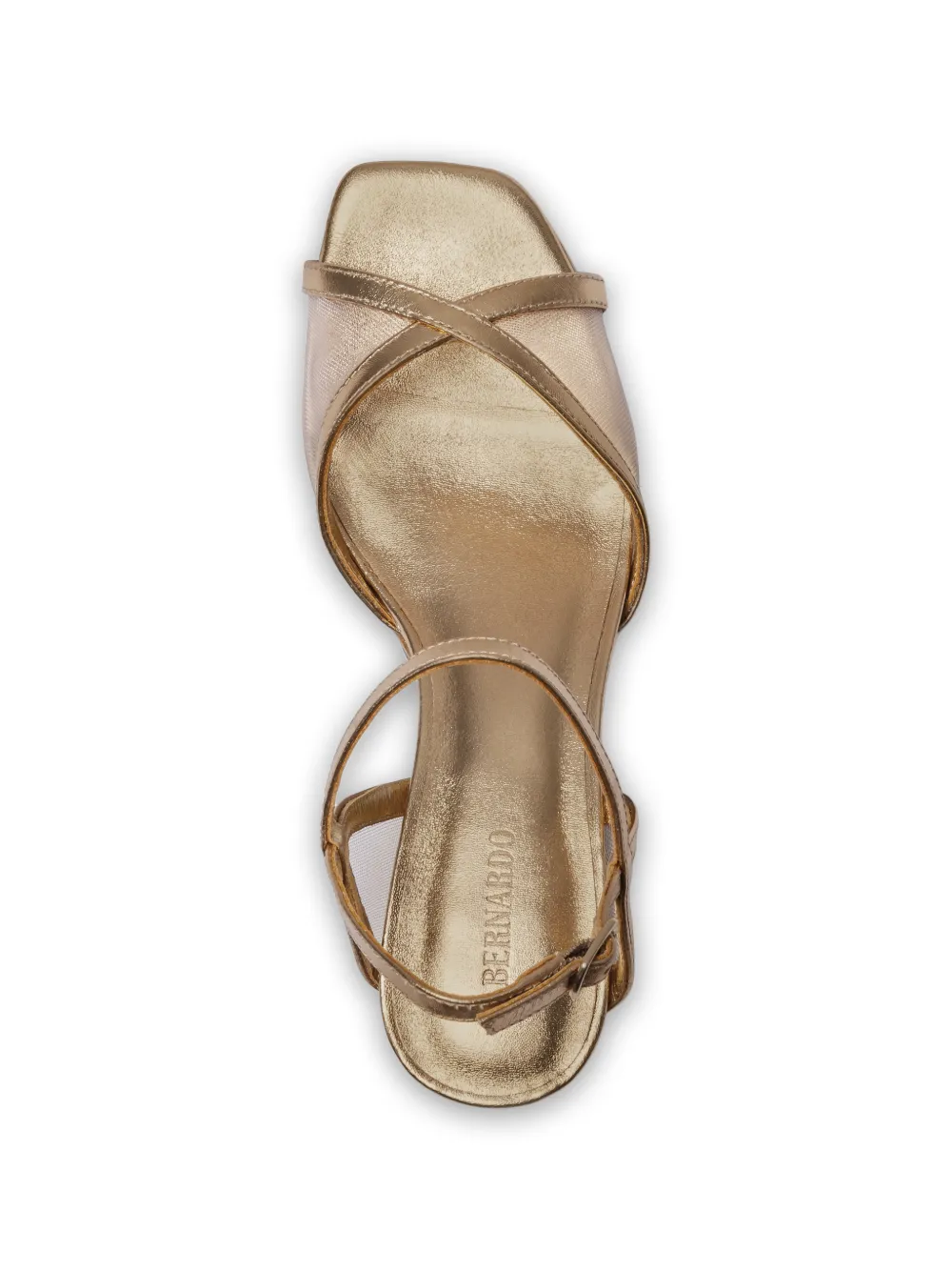 Bernardo Celeste sandalen met mesh vlak Goud