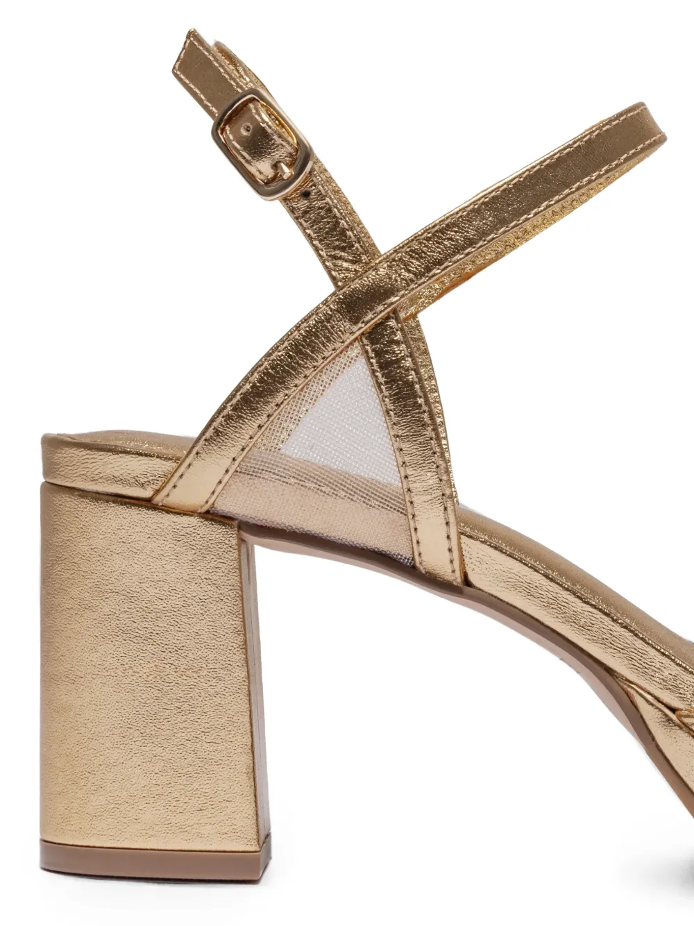 Bernardo Celeste sandalen met mesh vlak Goud