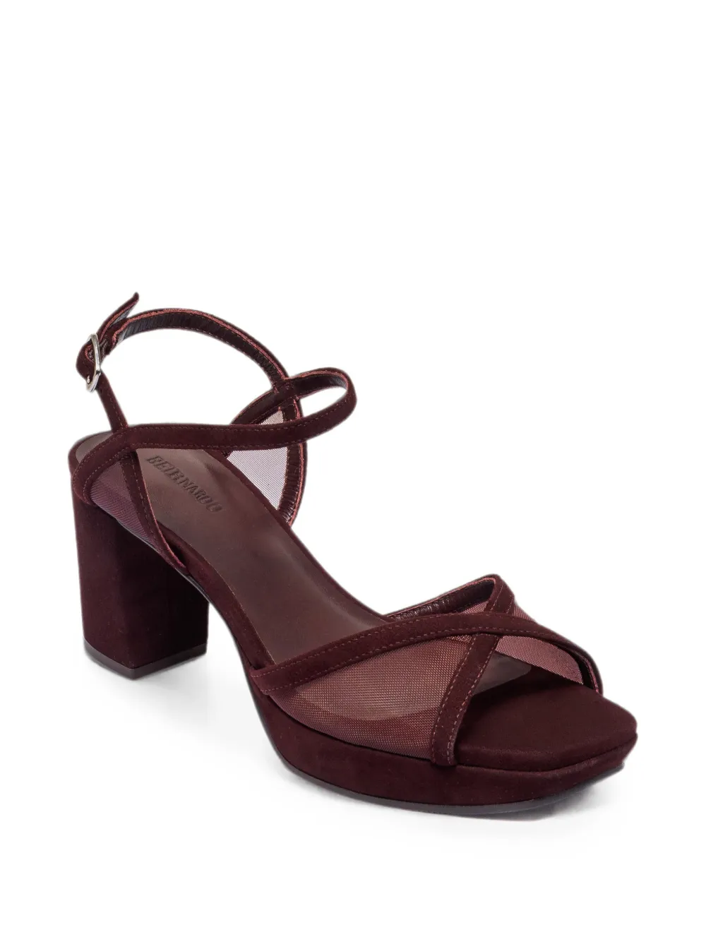 Bernardo Celeste sandalen met plateauzool Bruin