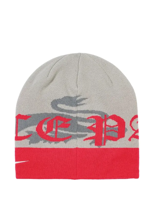 Nike x England x Palace Knitted Beanie Hat | Grey | FARFETCH
