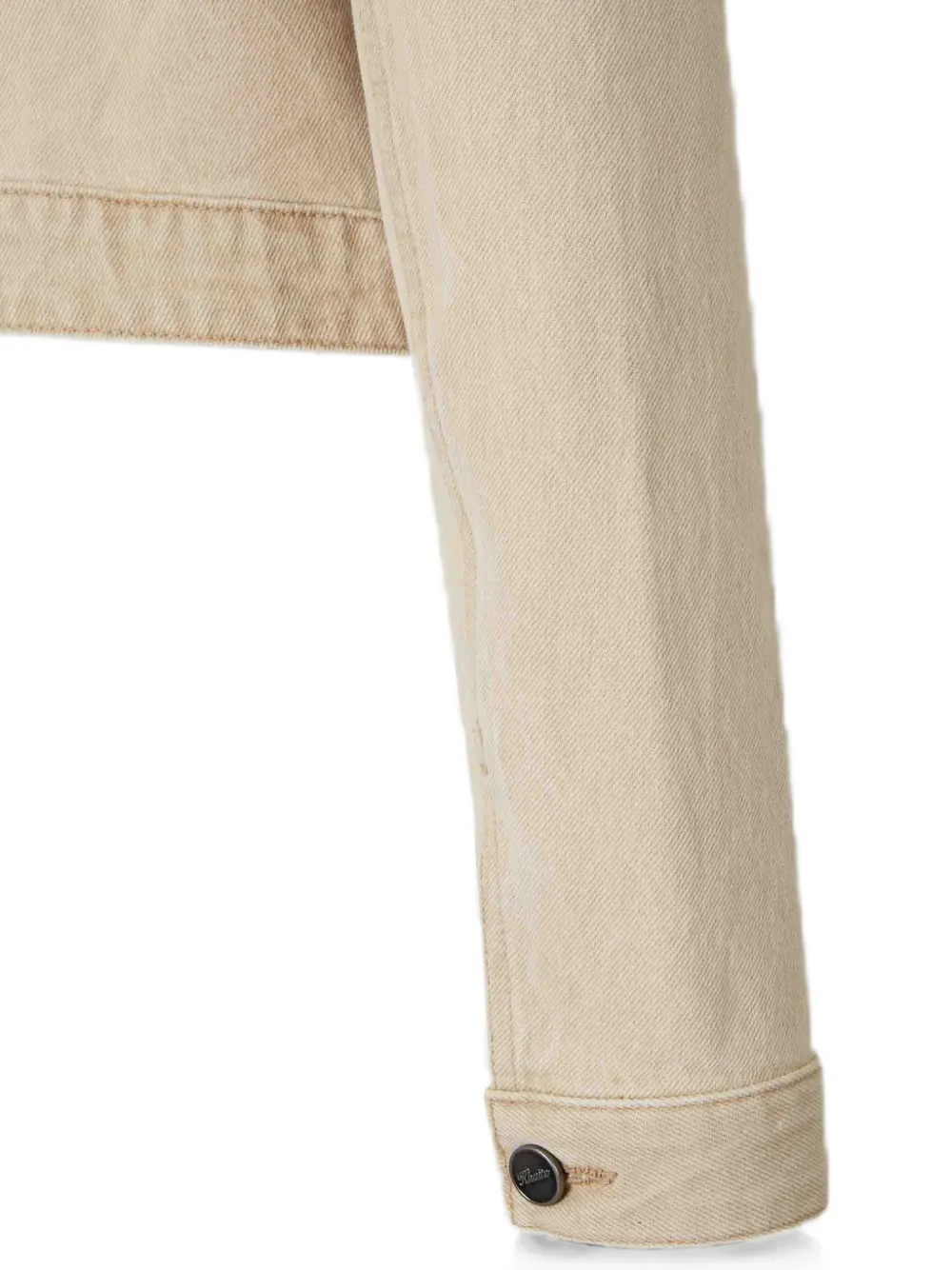 KHAITE Cropped denim jack Beige