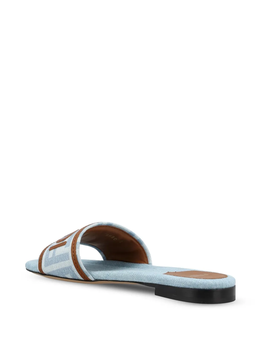 FENDI Sunshine sandalen met logo-patch en FF-patroon Blauw