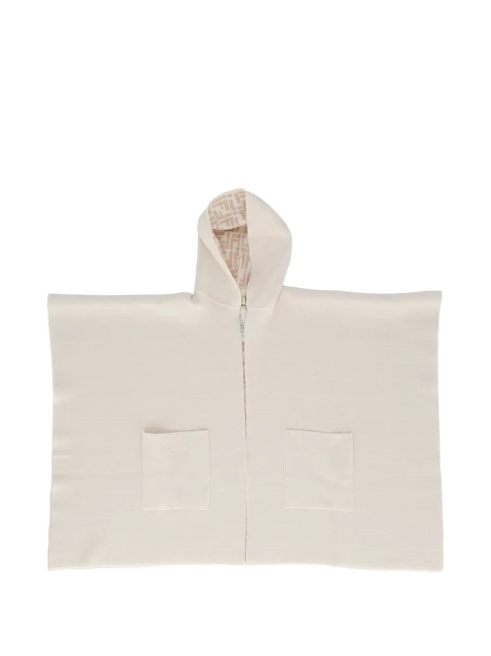 Fendi Kids FF reversible cape - Nude