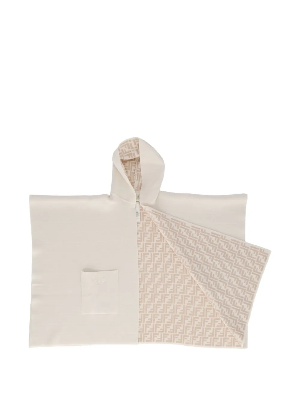 Fendi Kids FF omkeerbare cape Beige