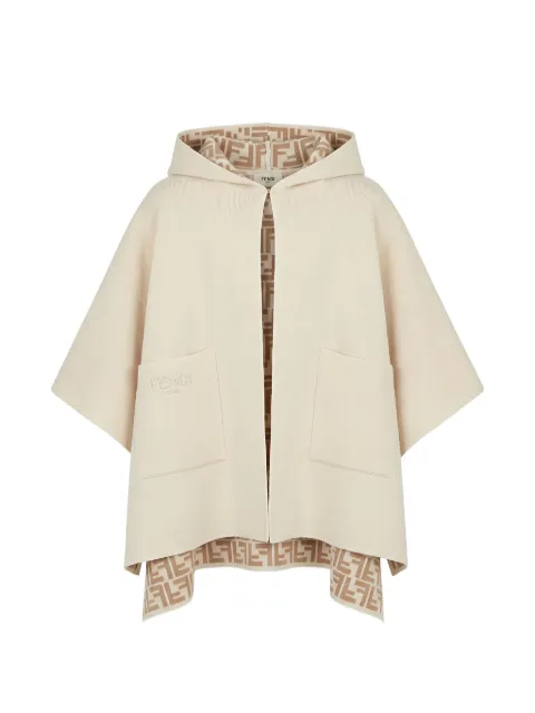 Fendi Kids FF logo hooded poncho