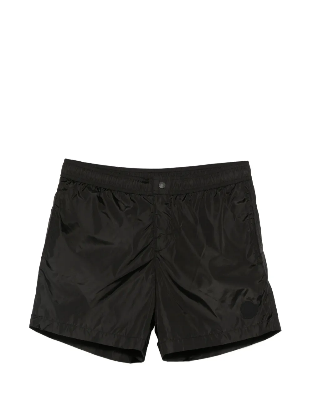 Moncler logo-patch swim shorts Zwart