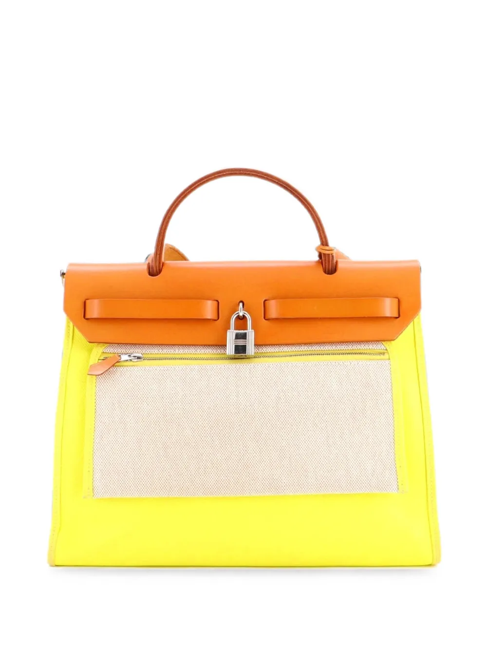 Hermès Pre-Owned Borsa a spalla Herbag Zip Berline Vache in tela e pelle 31 - Marrone