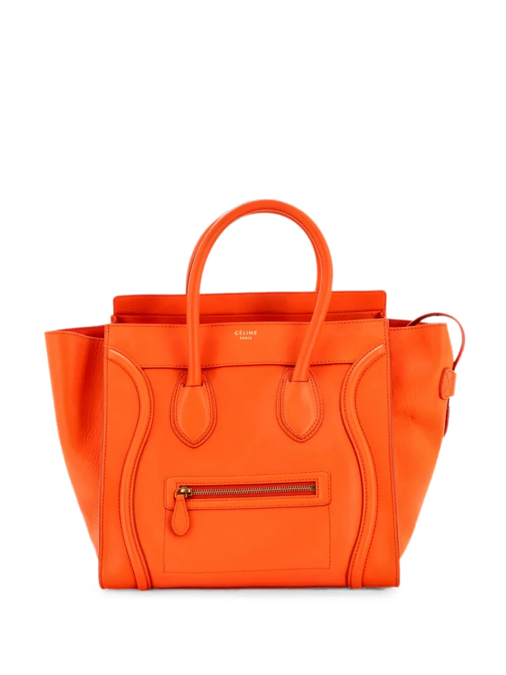 Celine Pre-Owned Borsa tote Luggage mini in pelle liscia - Arancione