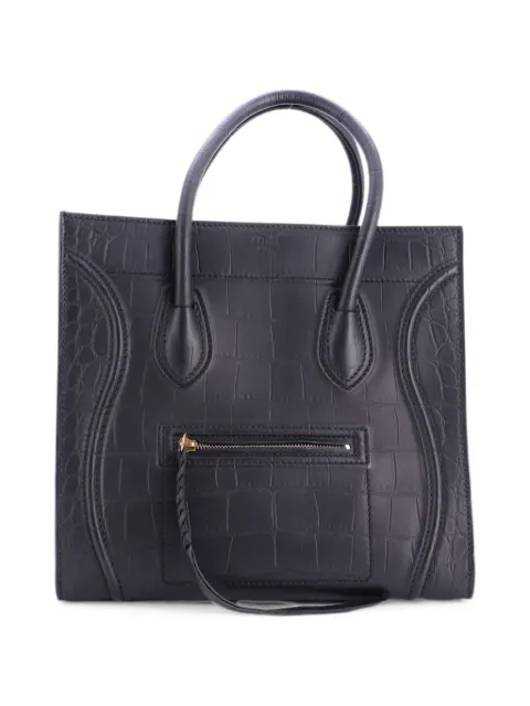 Celine Pre-Owned Phantom Bag Crocodile Embossed Leather Medium tote bag