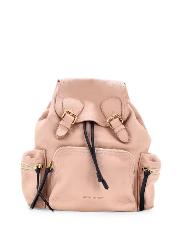 burberry leather backpack purse Burberrys Embossed leather Backpack features a top flap and drawstring closure for secure and convenient access Burberry Enfield Woman Backpack Check