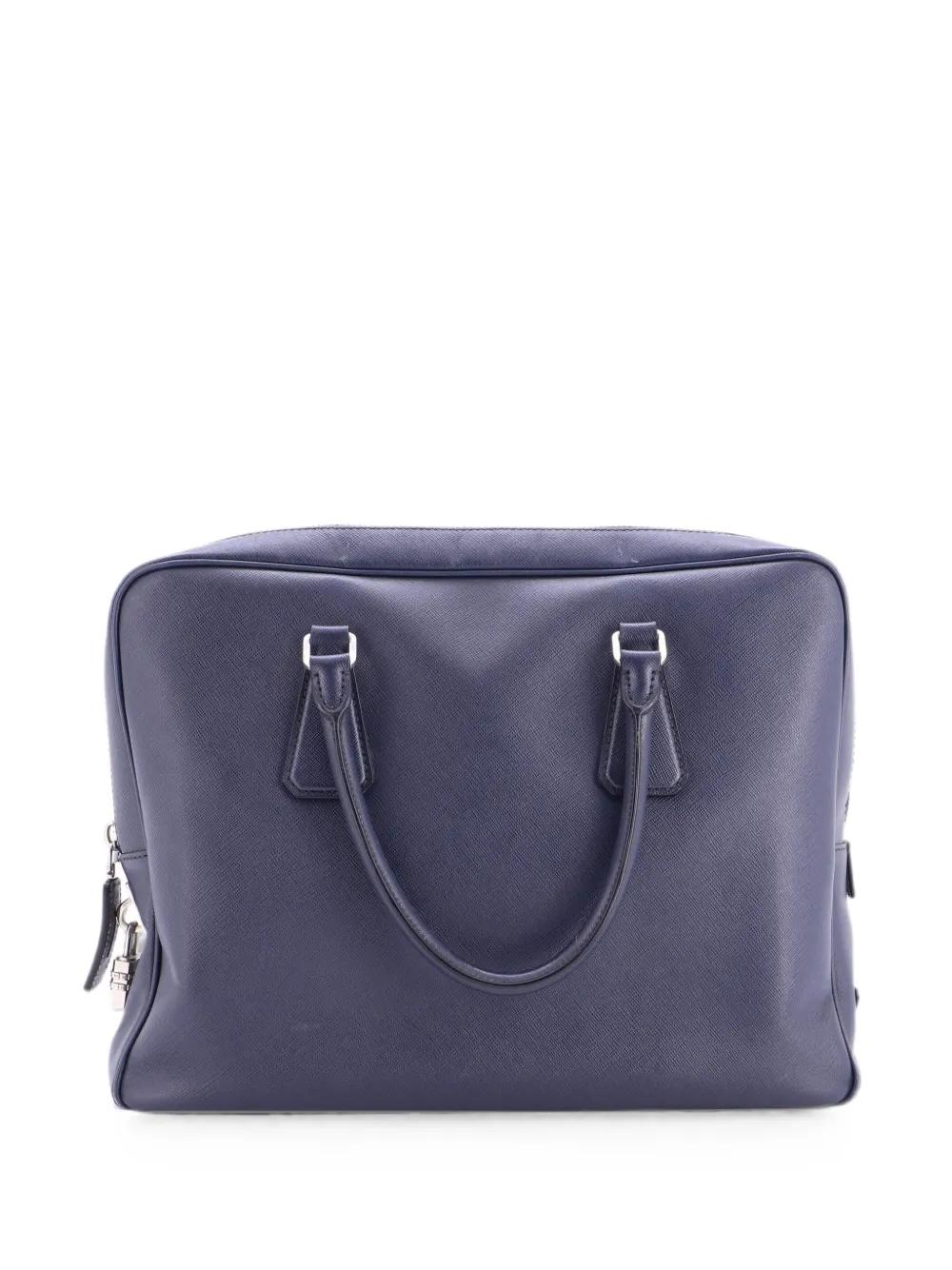 Prada Pre-Owned Zip Around Briefcase Saffiano Leather Large business bag - Blue