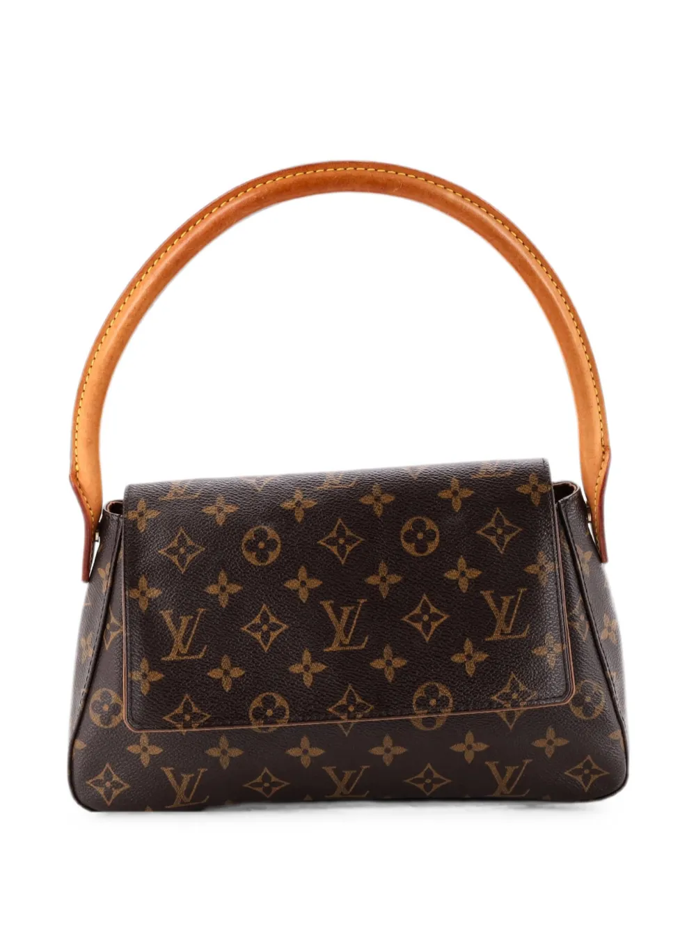Louis Vuitton Pre-Owned Borsa a tracolla Looping mini in tela con monogramma - Marrone