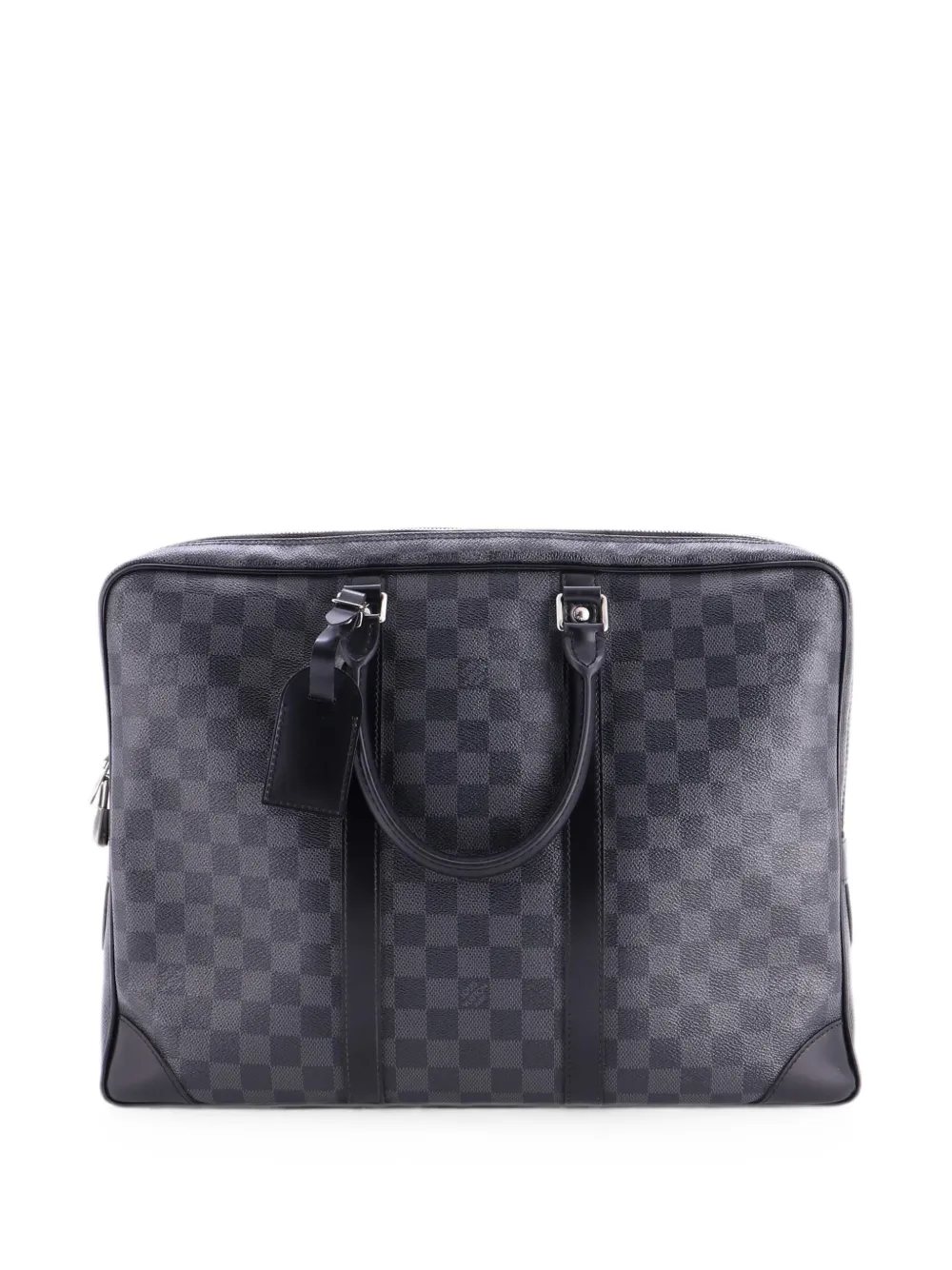 Louis Vuitton Pre-Owned Porte-Documents Voyage Aktentasche aus Damier Graphite - Schwarz