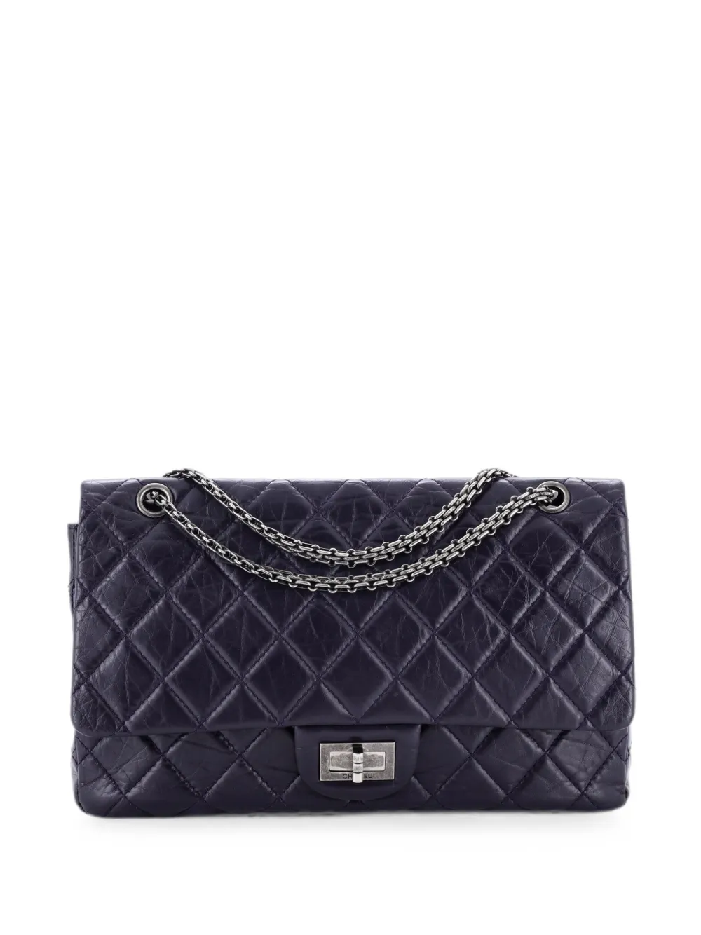 CHANEL Pre-Owned Borsa a spalla 227 Reissue 2.55 in pelle di vitello trapuntata con battente - Viola