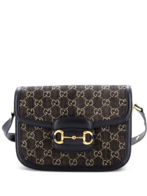 グッチ　デニム　1955 ホースビットショルダーバッグ Gucci Pre-Owned ホースビット 1955 GG デニム スモール ショルダー