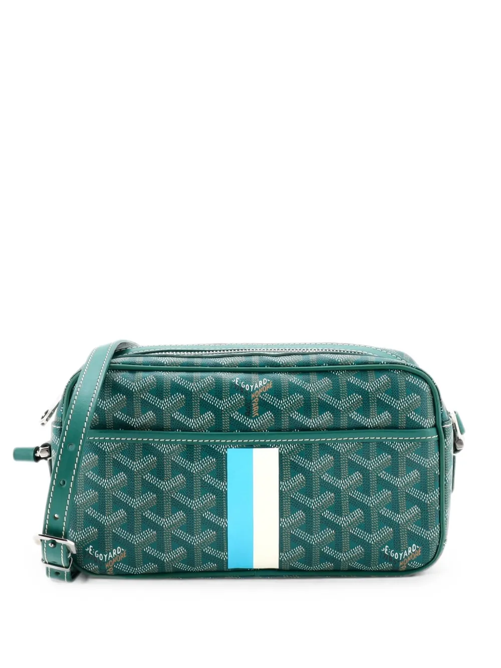 Goyard Pre-Owned Borsa a tracolla Cap Vert in tela cerata con stampa - Verde