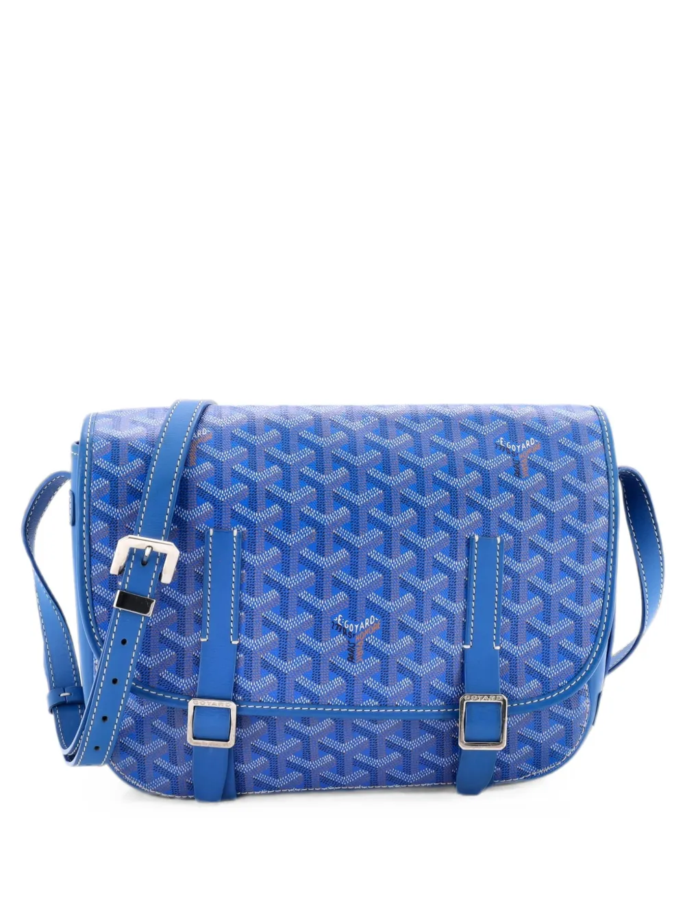 Goyard Pre-Owned Beschichtete Belvedere II Kuriertasche aus Canvas - Blau