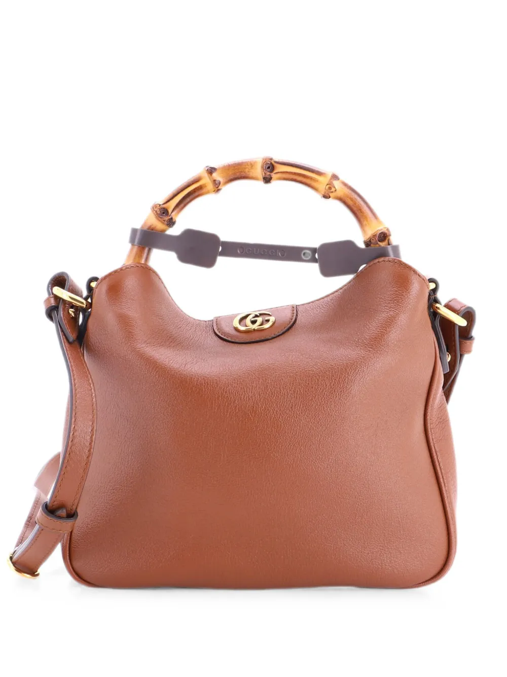 Gucci Pre-Owned Borsa tote Diana NM piccola in pelle con manico in bambù - Marrone