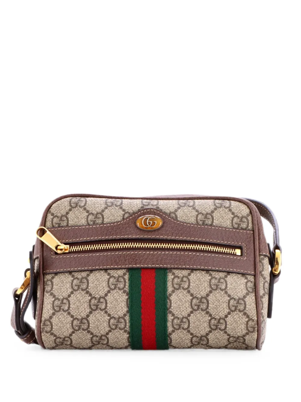 Gucci Pre-Owned Ophidia Shoulder Bag GG Coated Canvas Mini crossbody bag - Braun