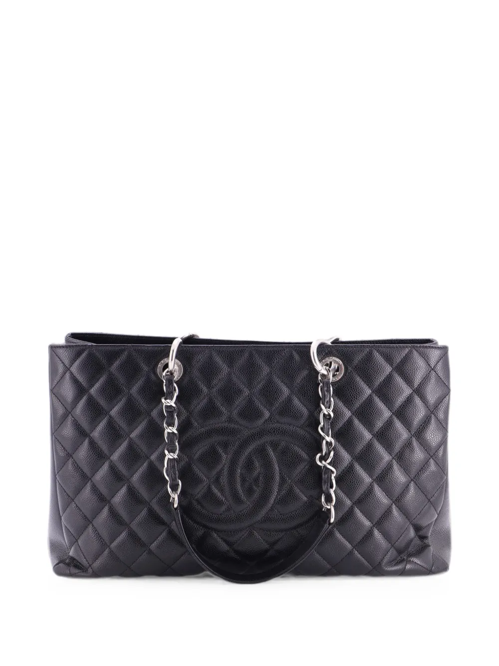 CHANEL Pre-Owned cabas Grand Shopping matelassé Caviar format XL - Noir CHANEL Pre-Owned cabas Grand Shopping matelassé Caviar format XL - Noir