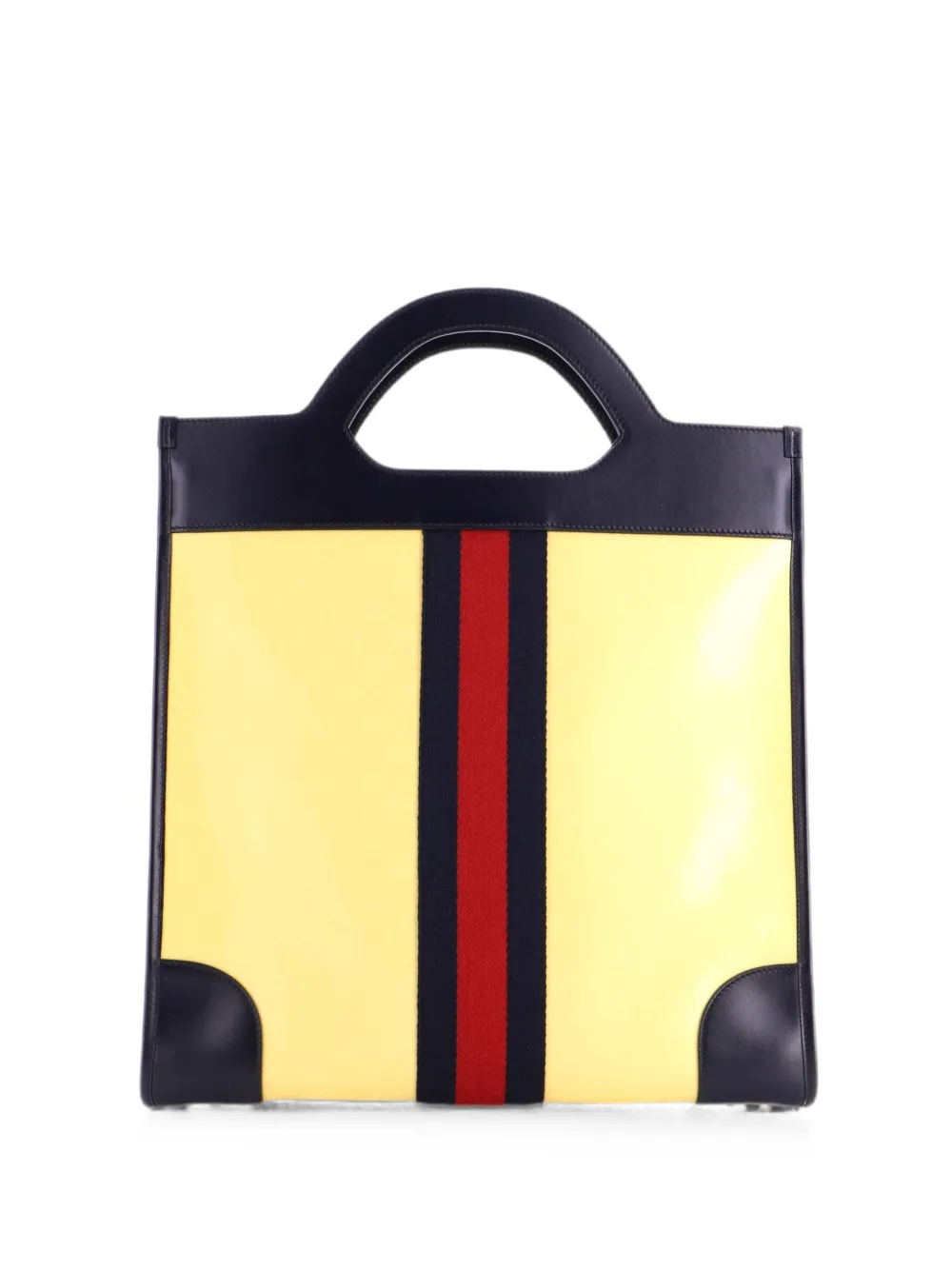 Gucci Pre-Owned Große Cut-Out-Tote Bag aus GG-beschichtetem Canvas - Gelb