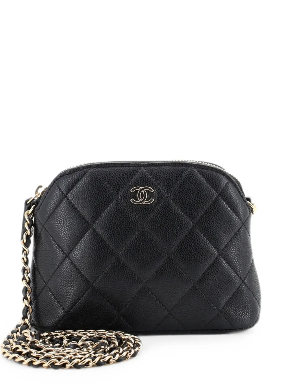 CHANEL Pre-Owned Borsa a tracolla CC Dome mini con zip - Nero