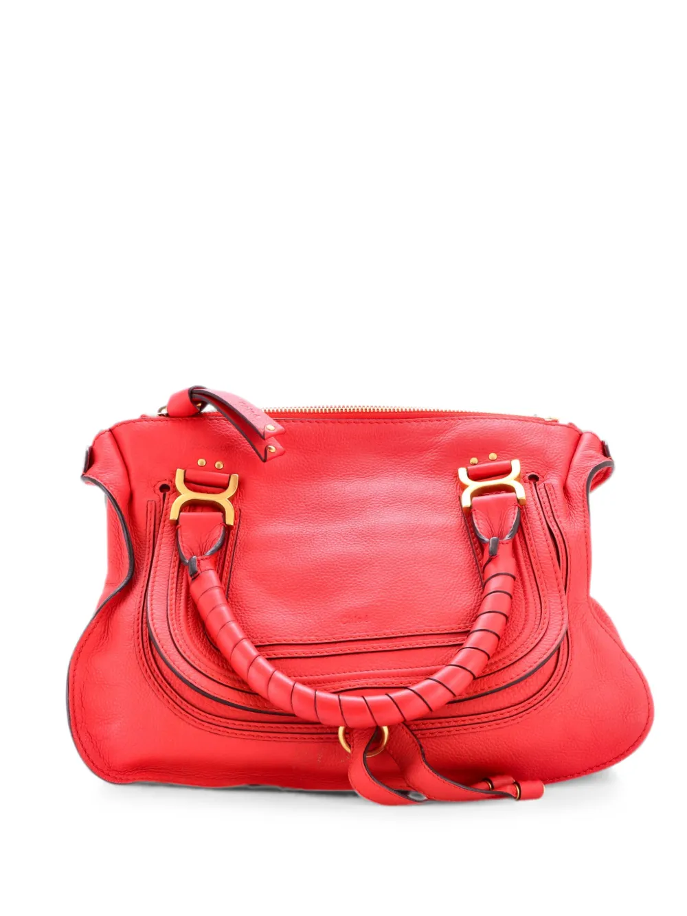 Chloé Pre-Owned Borsa a spalla Marcie media in pelle - Rosso